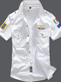 Men's Full Size Button Up Short Sleeve Shirt Plus Size