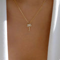 Palm Tree Pendant Necklace