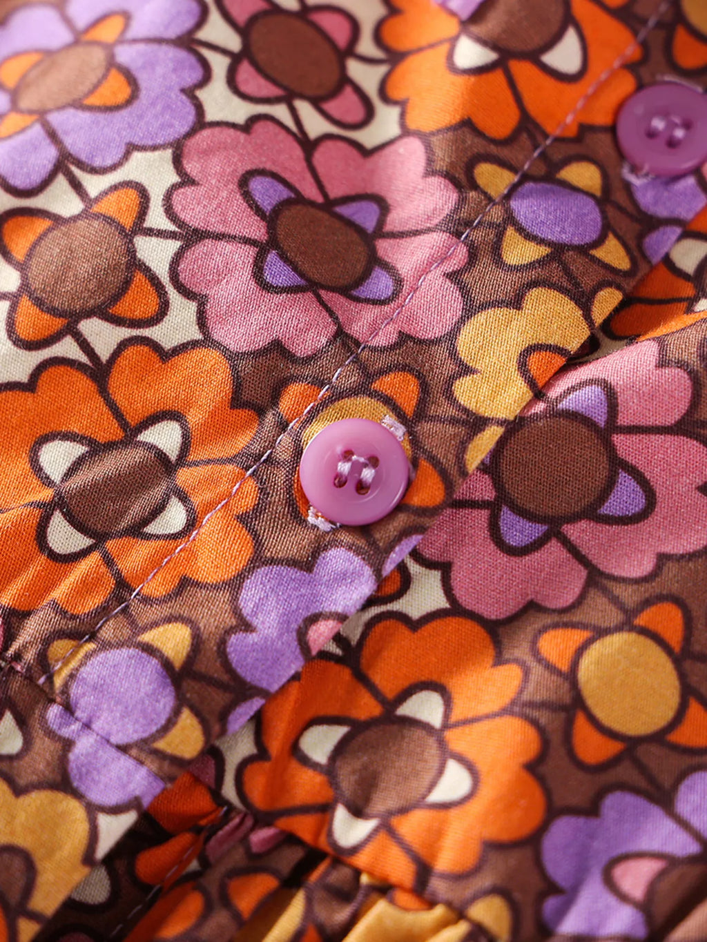 Children's Floral Print Peter Pan Collar Dress
