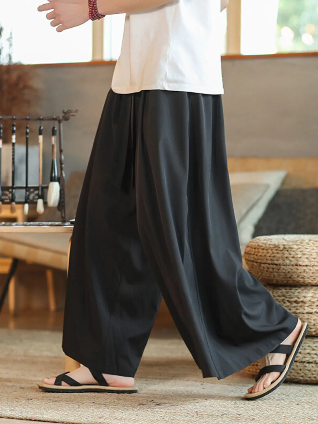 Men's Plus Size Wide Leg Pants