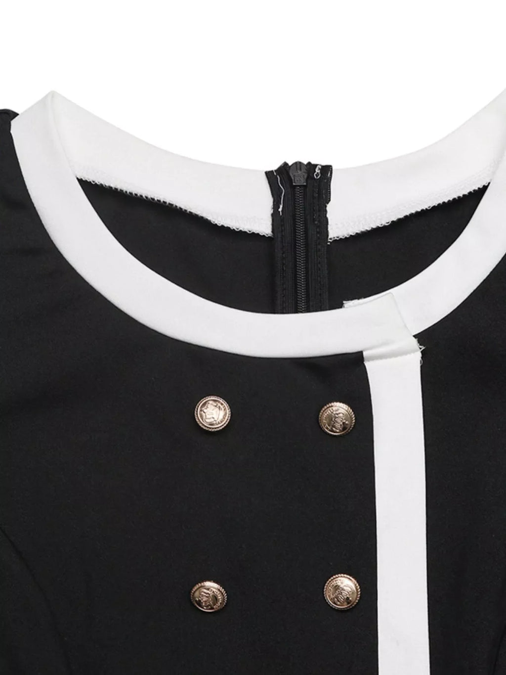 Button-Decor Long Sleeve Wide Leg Jumpsuit
