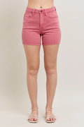 Judy Blue Pink Back Pkt Embroidery Shorts