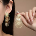 18K Gold-Plated Geometric Drop Earrings
