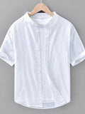 Men's Plus Size Button Up Short Sleeve Shirt