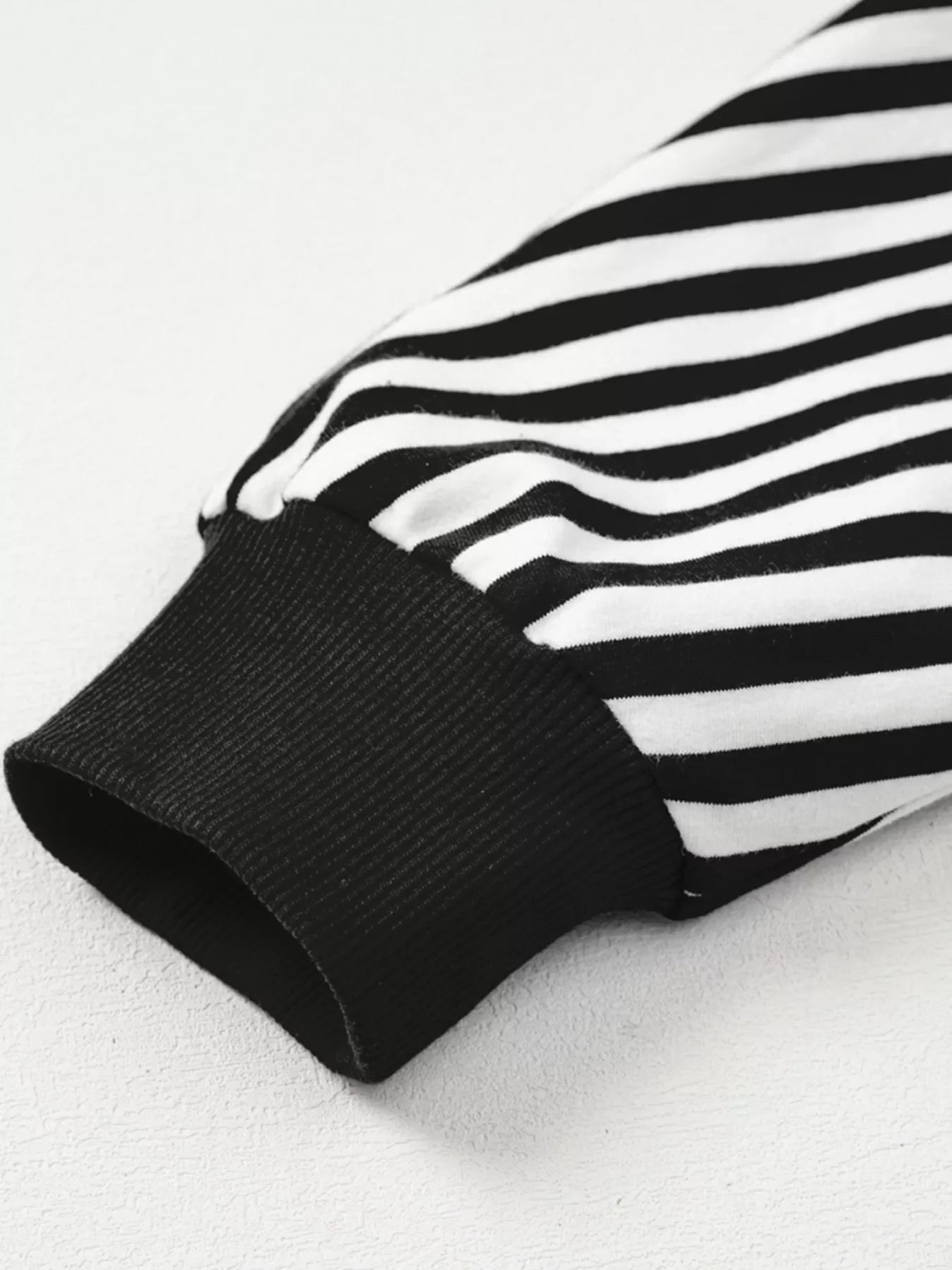 Stripe Exposed Seam Drop Shoulder Casual Pullover Top