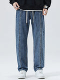 Men's Full Size Loose Fit Straight Leg Jeans Plus Size
