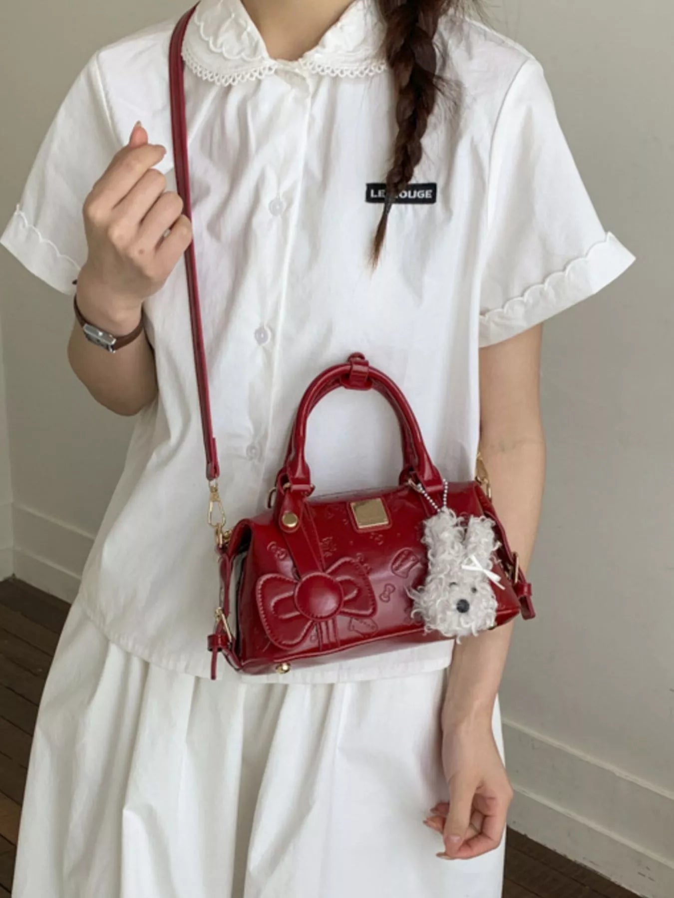 Bow Decor Crossbody Bag