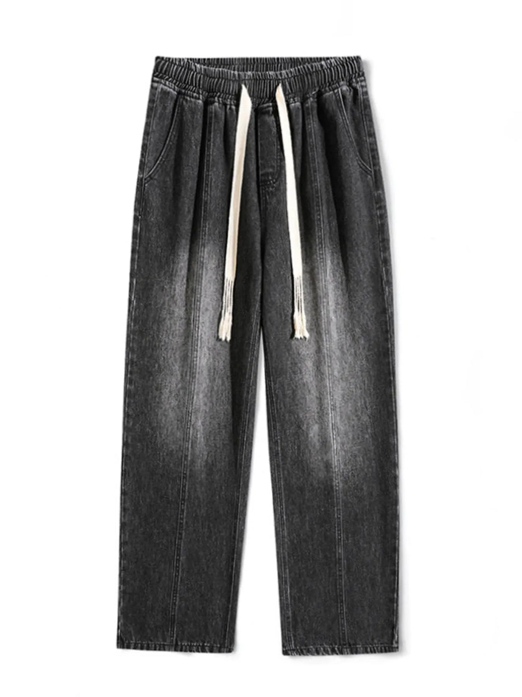 Men's Full Size Drawstring Wide Leg Jeans Plus Size