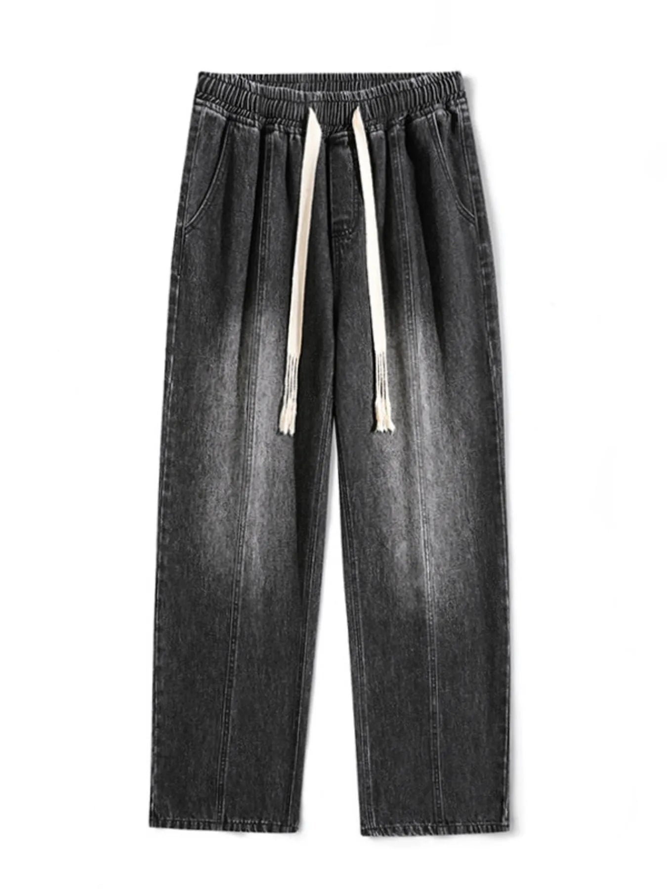 Men's Full Size Drawstring Wide Leg Jeans Plus Size