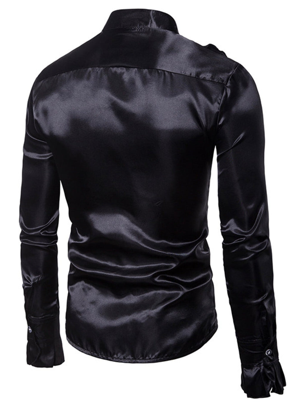 Men's Ruffle Front Long Sleeve Shirt