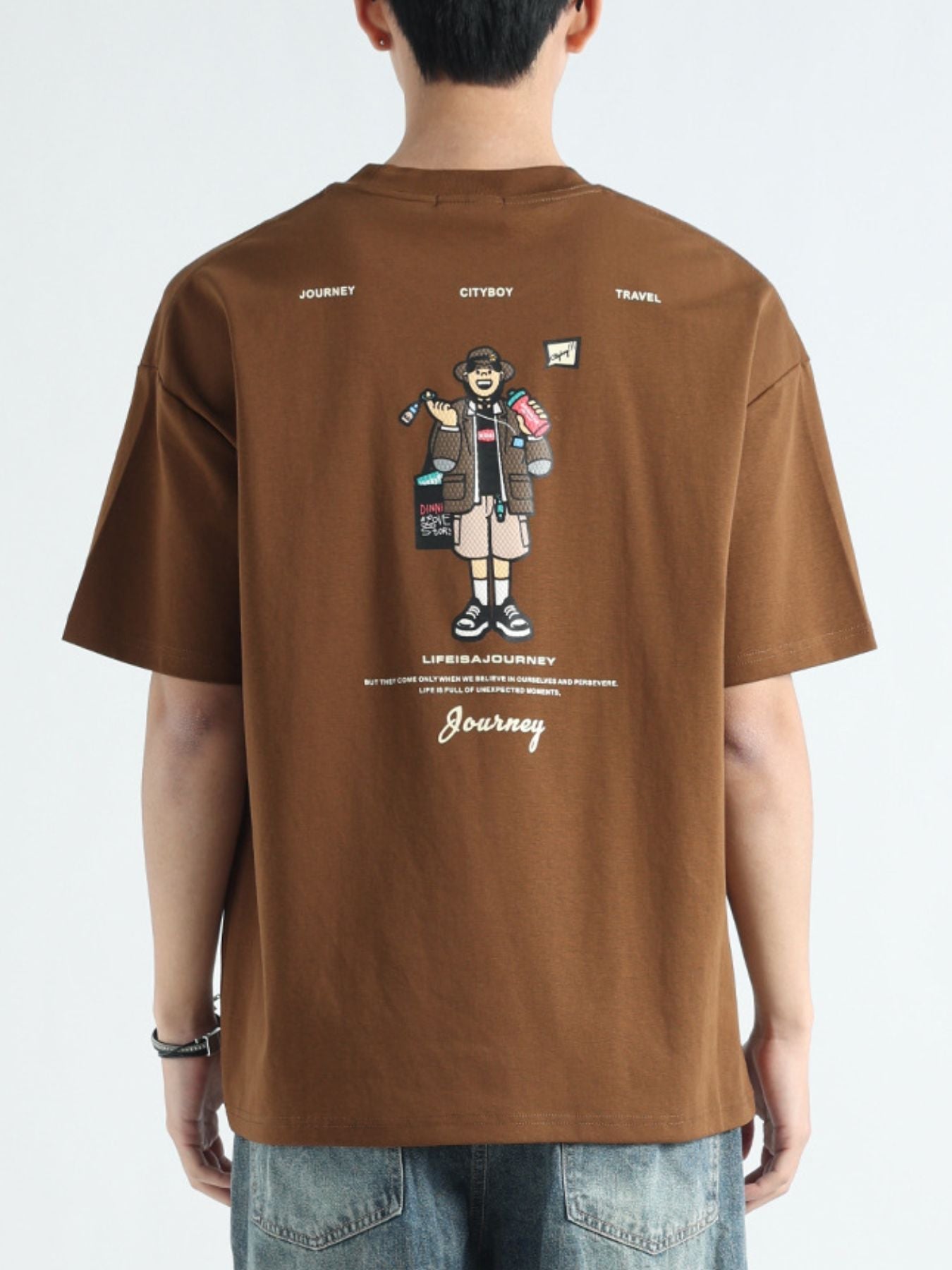Men's Plus Size Round Neck Short Sleeve T-Shirt