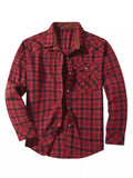 Men's Vintage Plaid Button Up Shirt