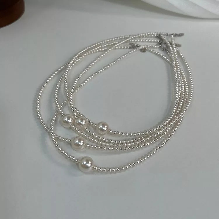 Pearl Bead Choker Necklace