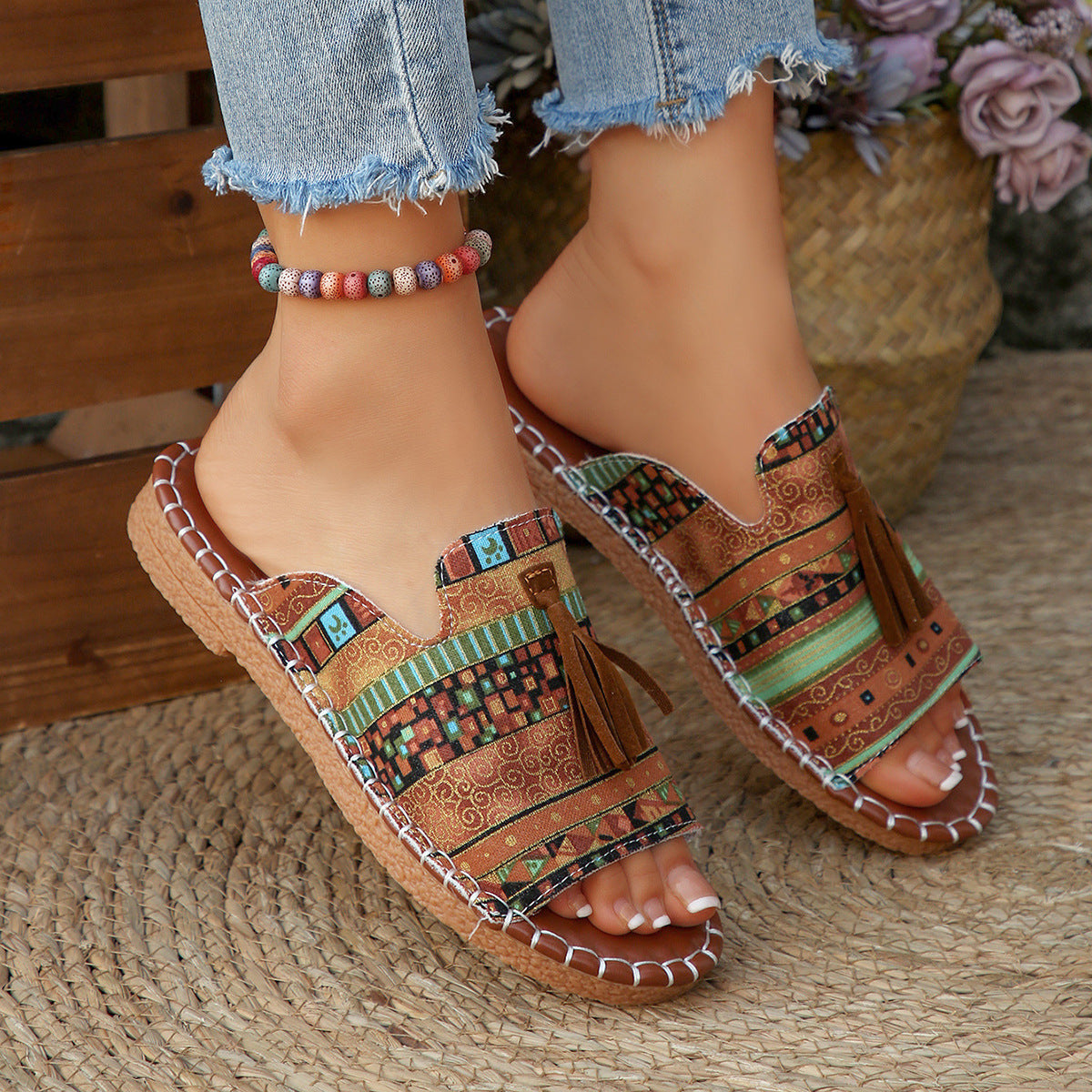 Tassel Open Toe Sandals