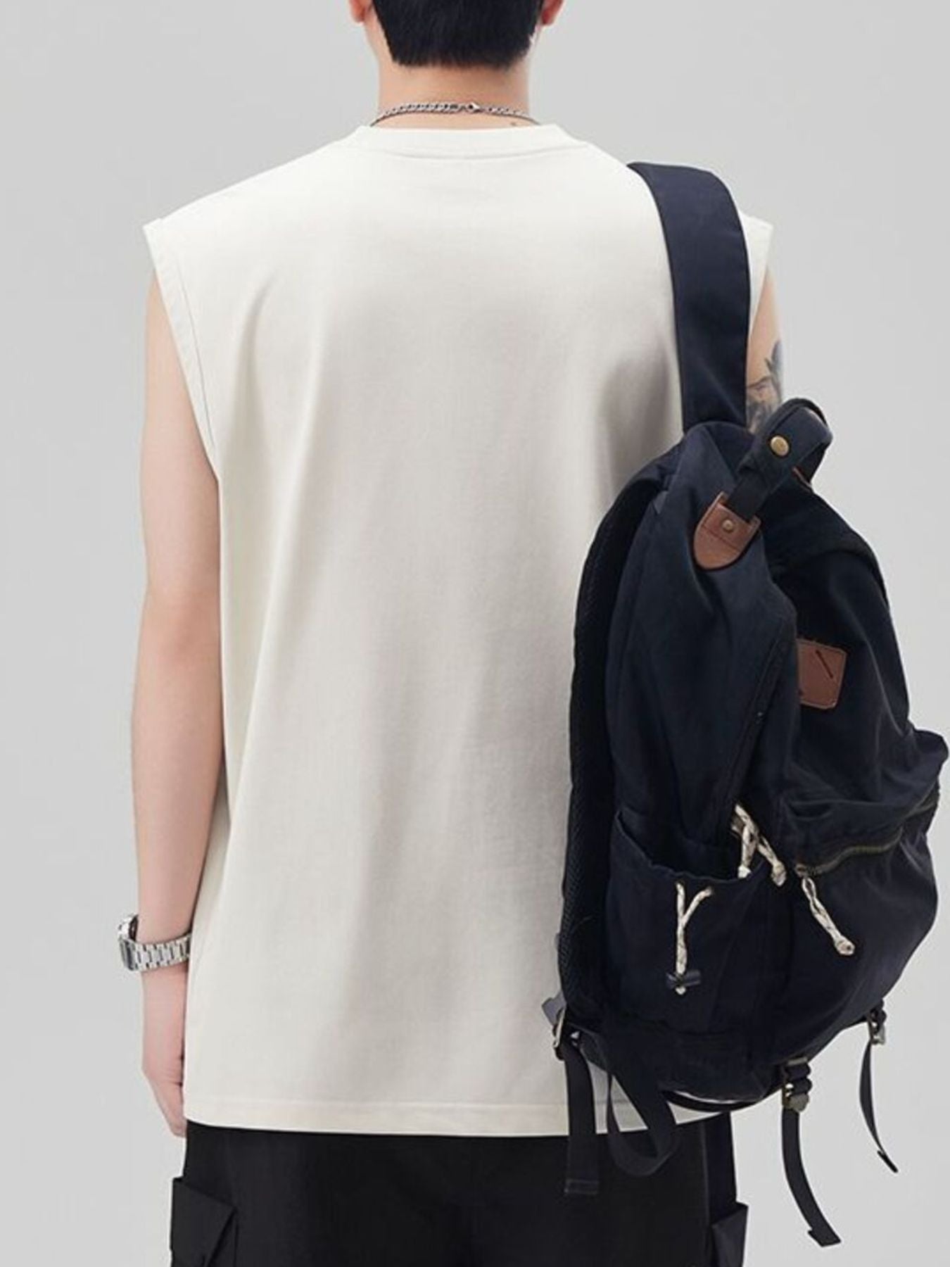 Men's Plus Size Round Neck Tank