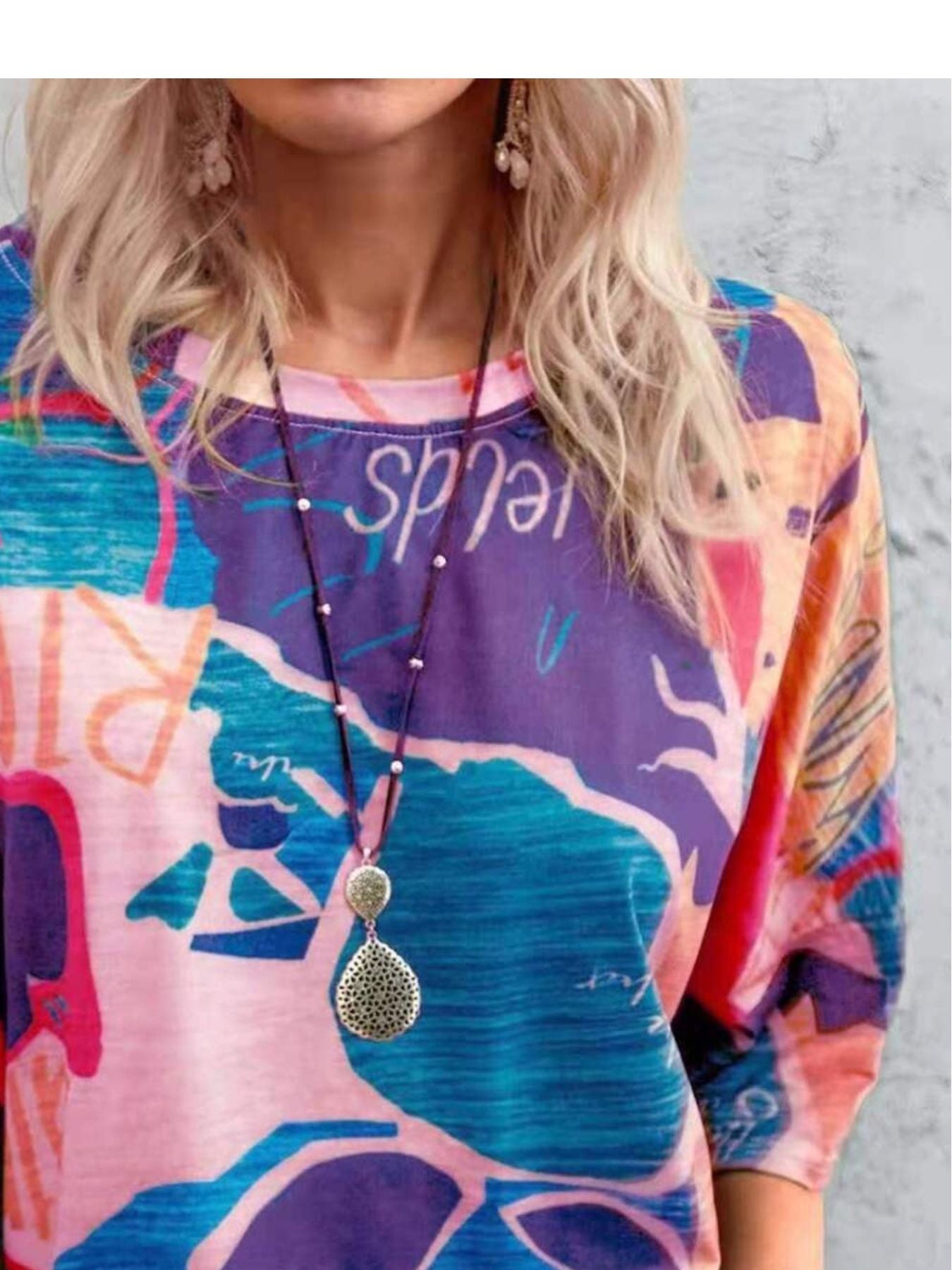 Contrast Round Neck Casual T-Shirt