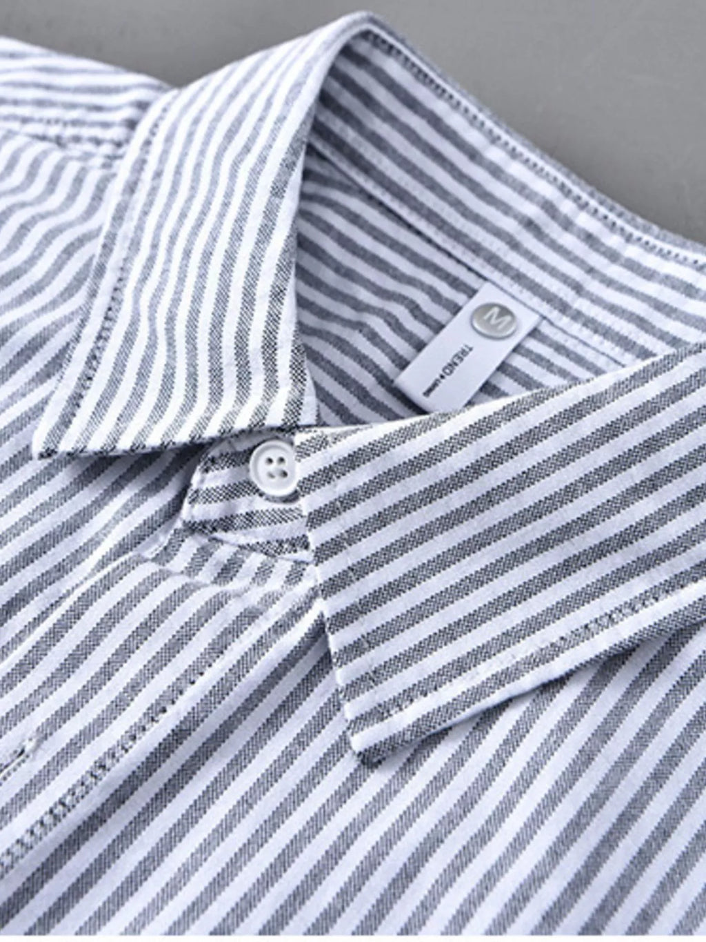Men's Plus Size Casual Striped Short Sleeve Shirt