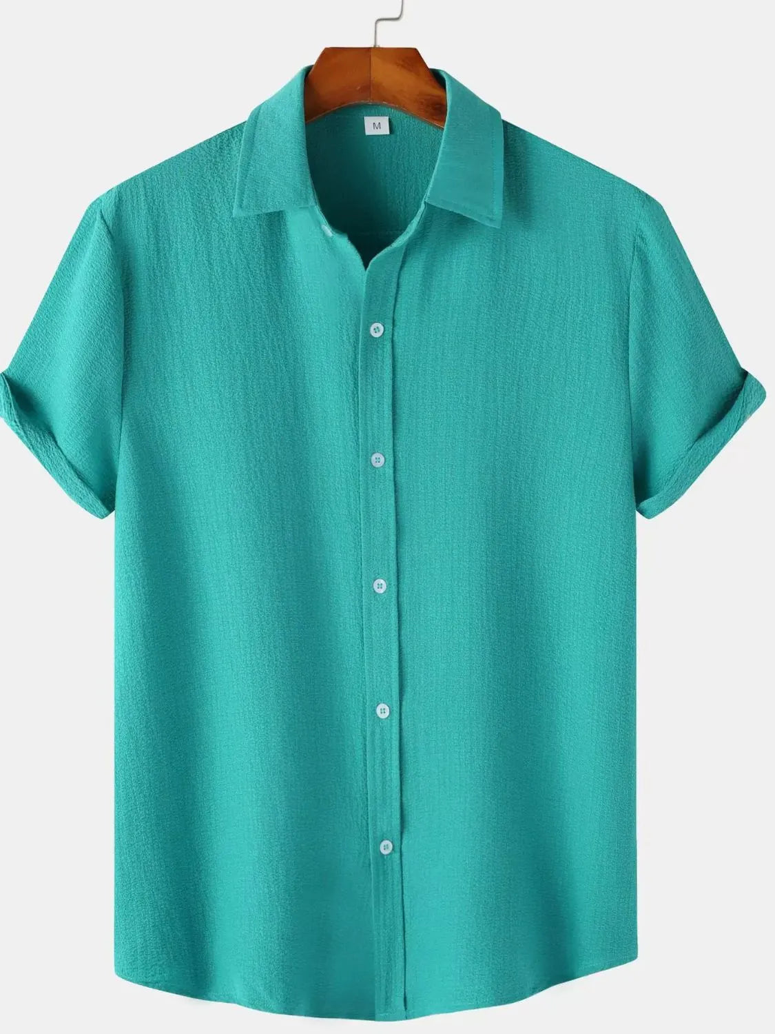 Men's Plus Size Button Down Short Sleeve Shirt