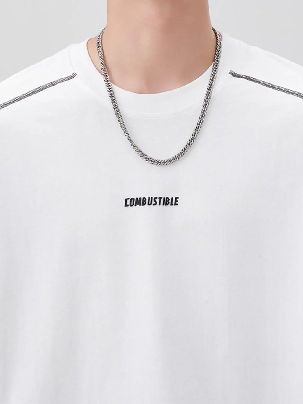 Men's Plus Size Color Block Casual T-Shirt