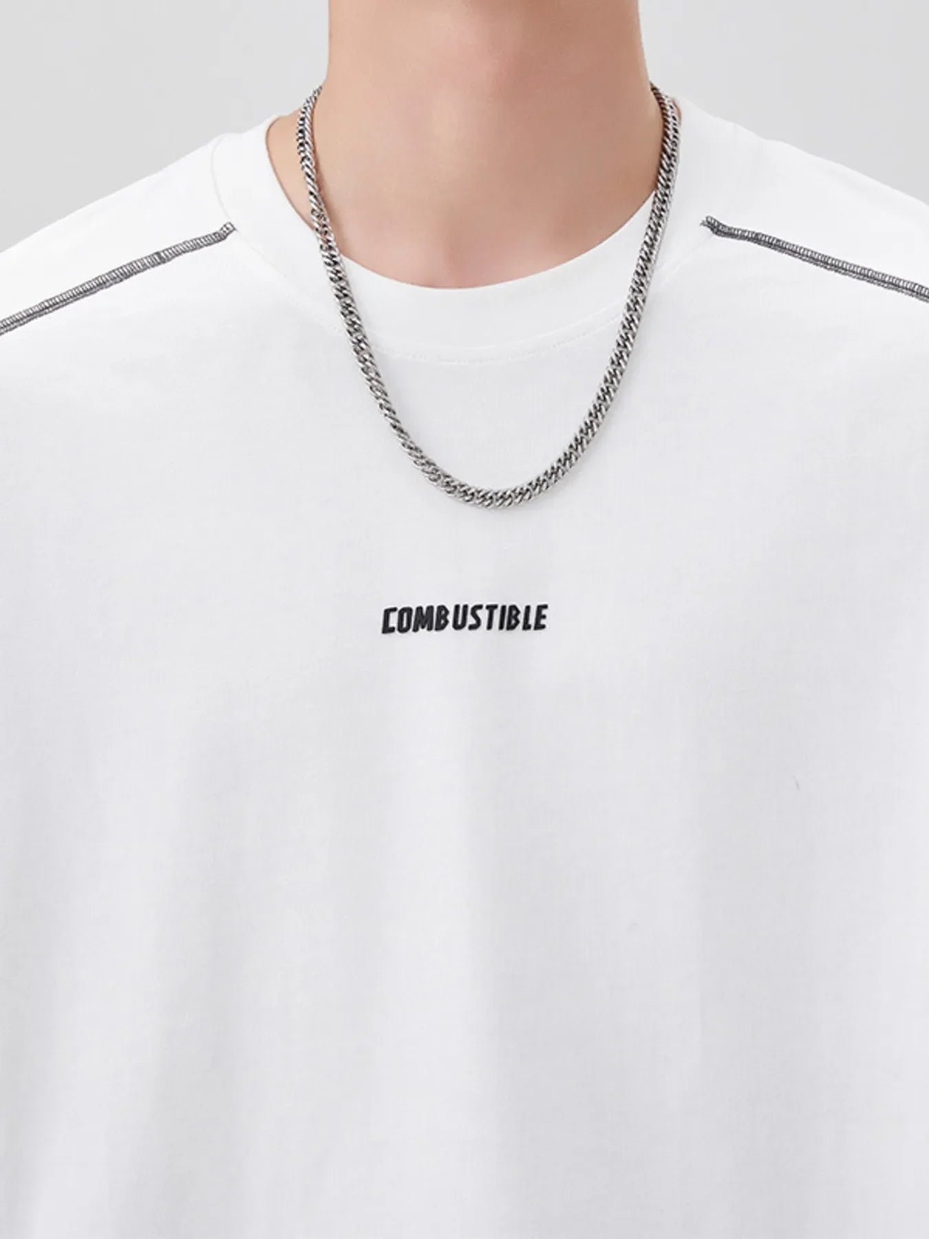 Men's Plus Size Color Block Casual T-Shirt