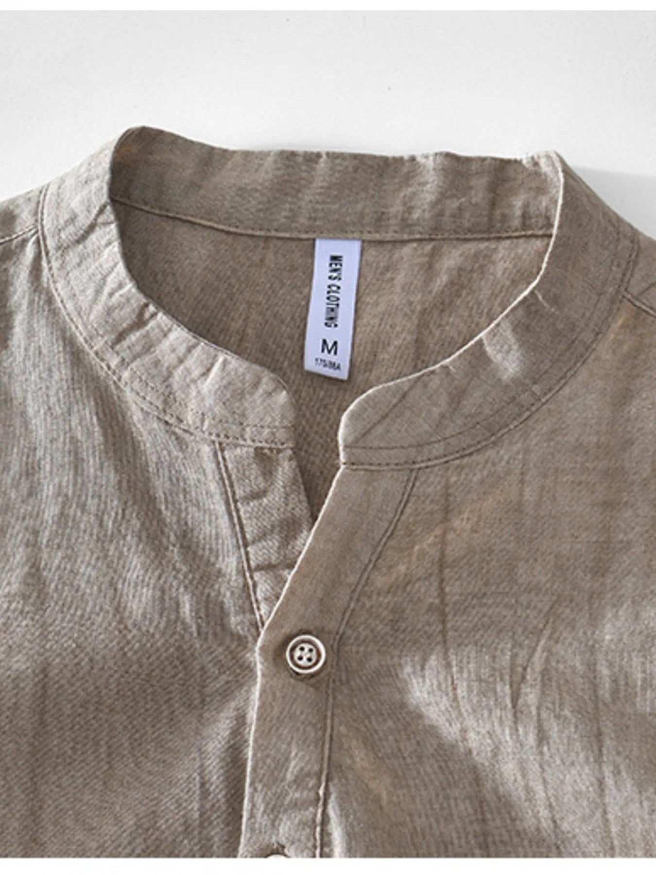 Men's Plus Size Button Detail Short Sleeve Shirt