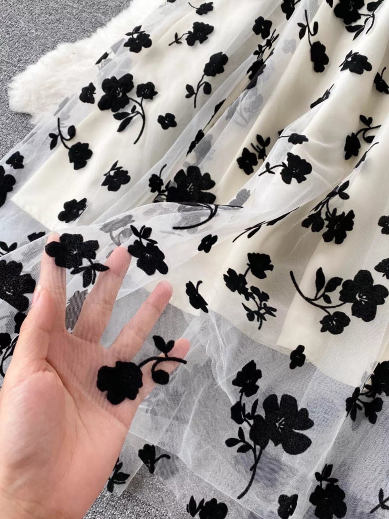Floral Mesh Dress & Blazer Set