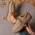 Round Toe Lace Up Loafers