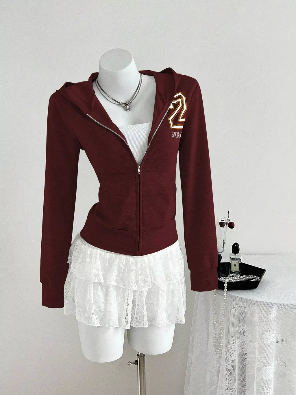 Zip Up Long Sleeve Hoodie