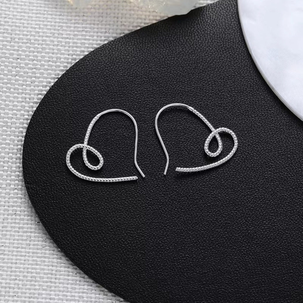 Heart-Shaped Dangle Earrings