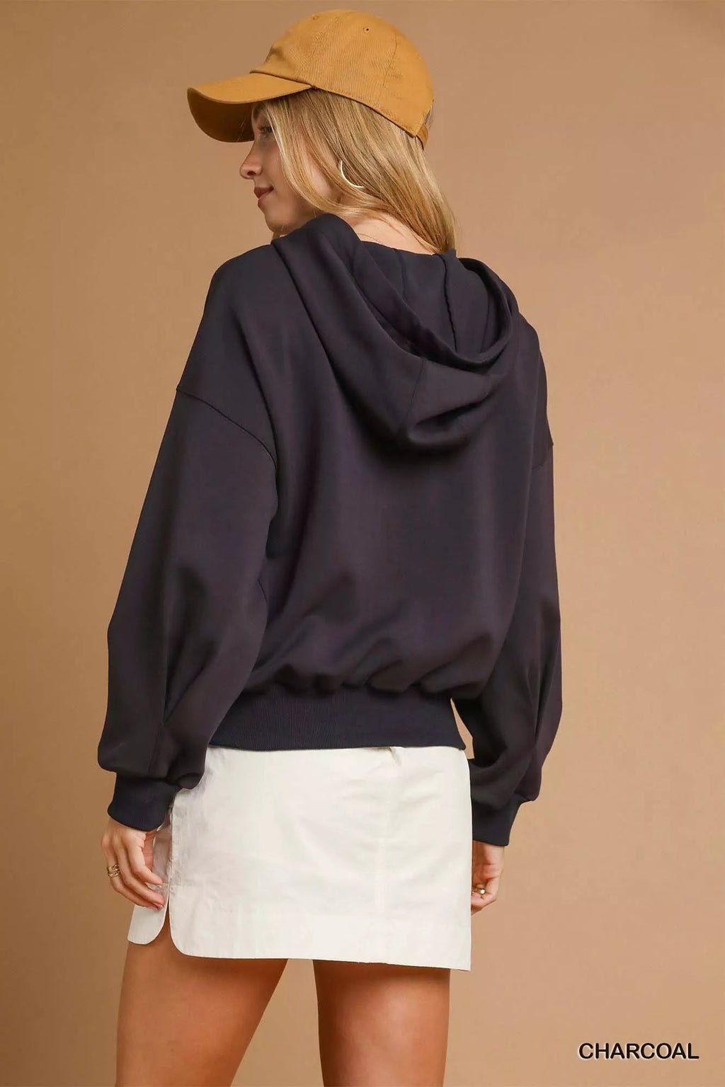 Umgee Zip-Up Fleece Hooded Jacket