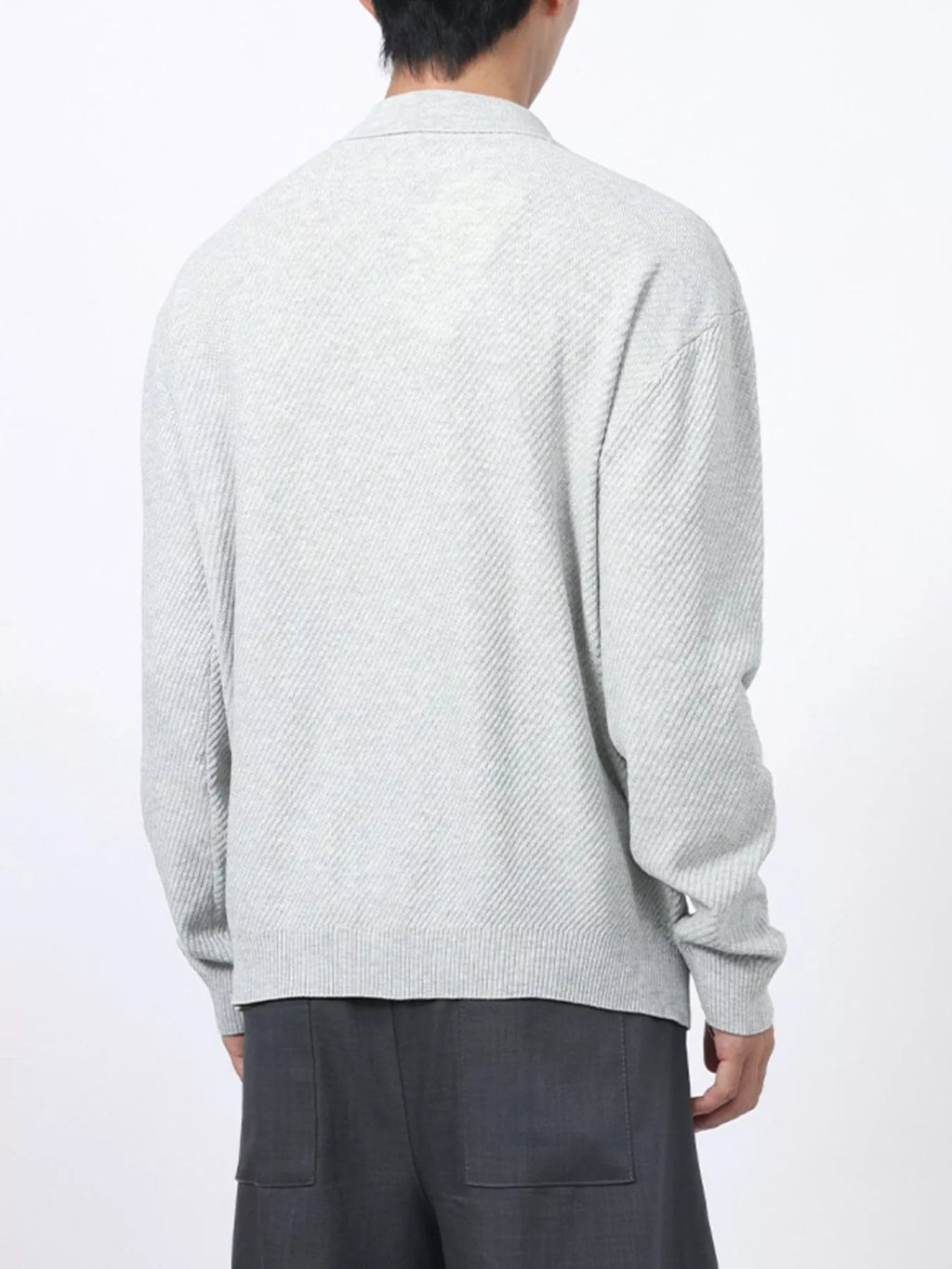 Men's Textured Long Sleeve Knit Top