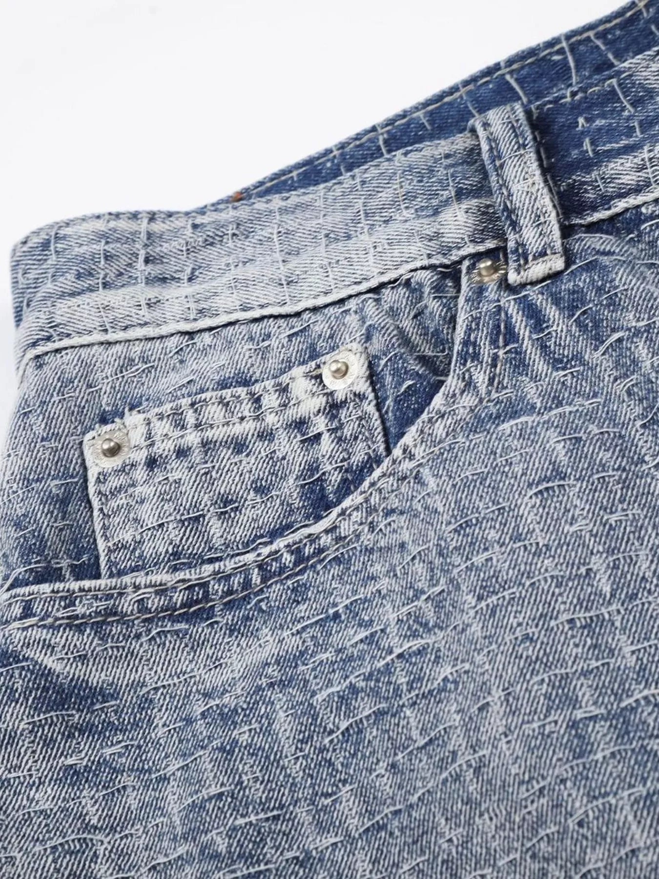 Men's Wide Leg Denim Capris