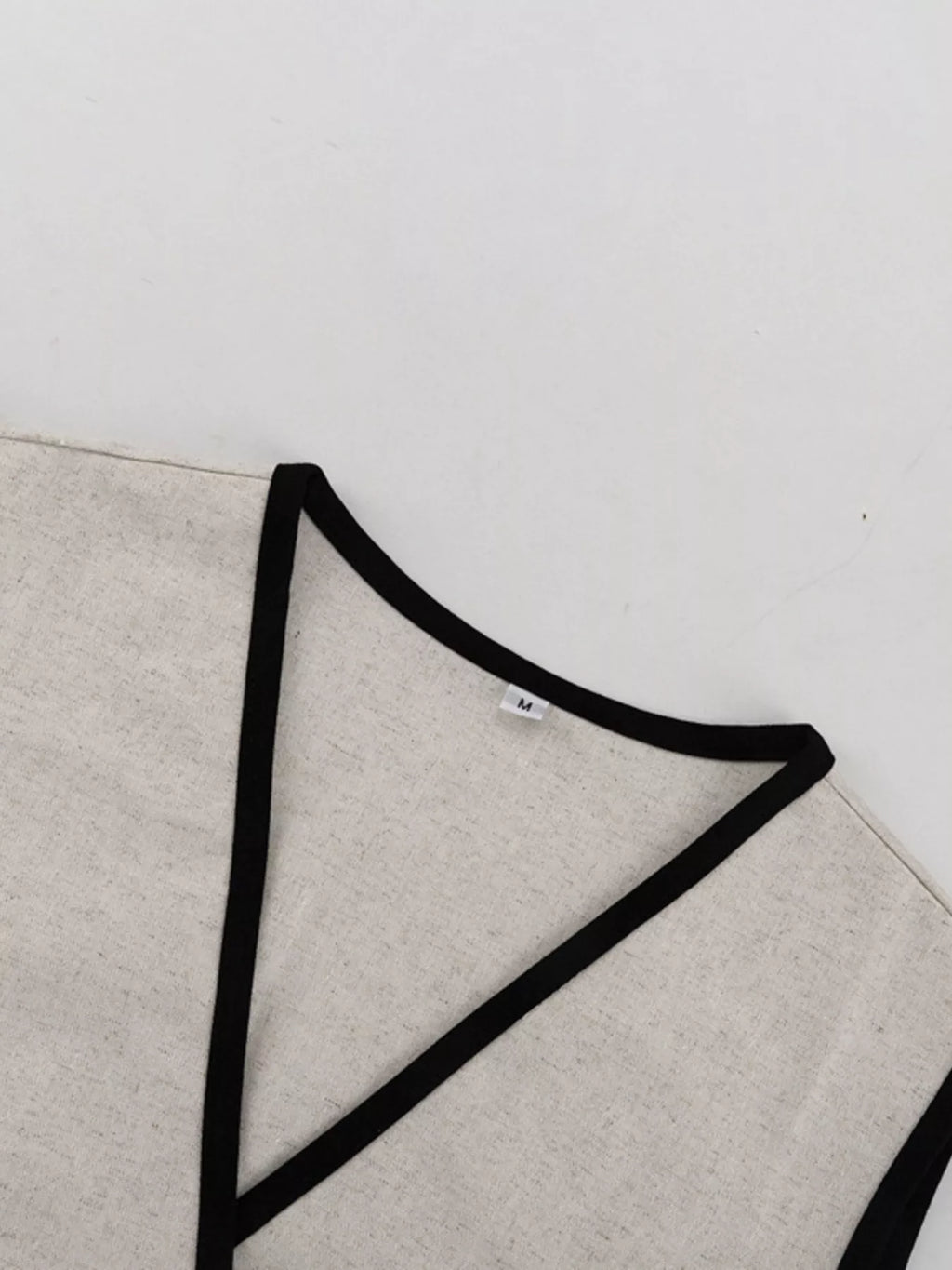Contrast Trim Vest and Skirt Set