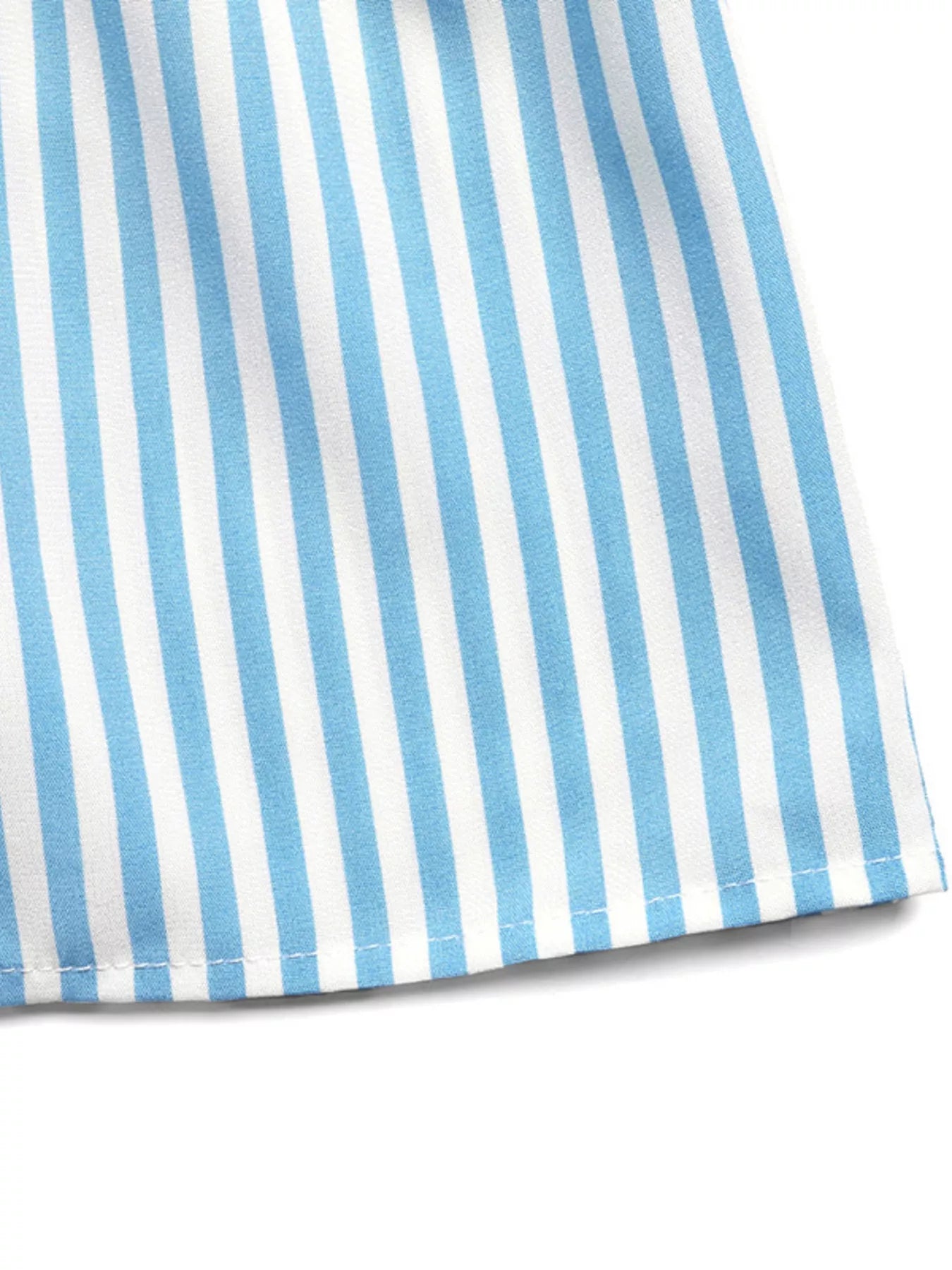 Striped Sleeveless Tiered Midi Dress