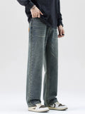 Men's Washed Wide Leg Jeans