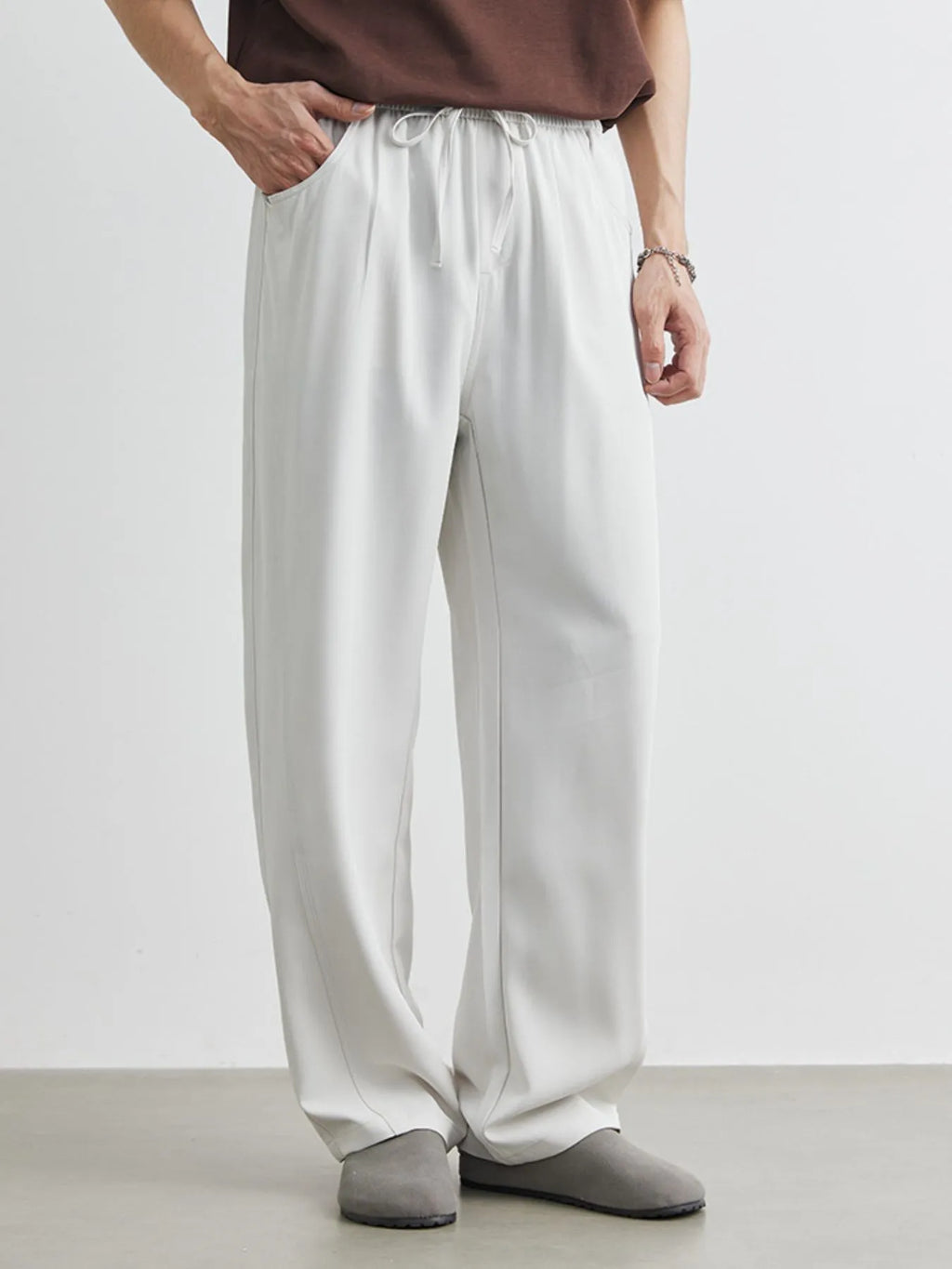 Men's Plus Size Relaxed Fit Wide Leg Casual Pants