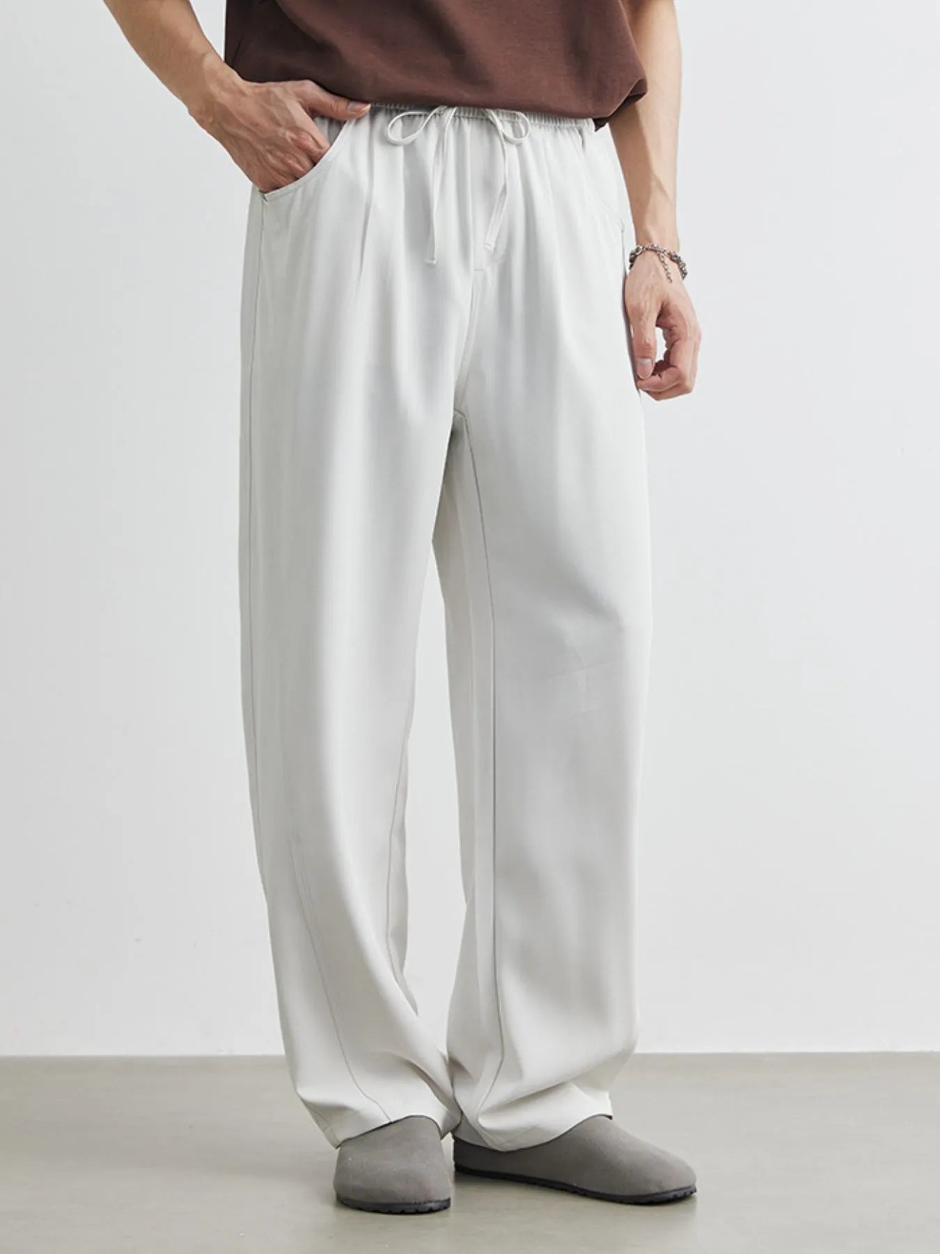 Men's Plus Size Relaxed Fit Wide Leg Casual Pants