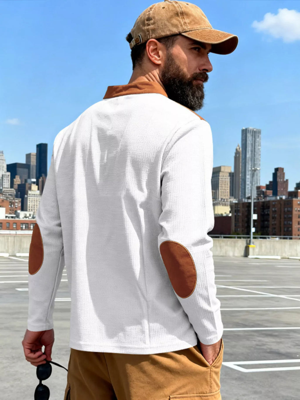 Men's Full Size Vintage Lace-Up Long Sleeve T-Shirt Plus Size