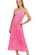 Zenana Tencel Mineral Washed Maxi Dress