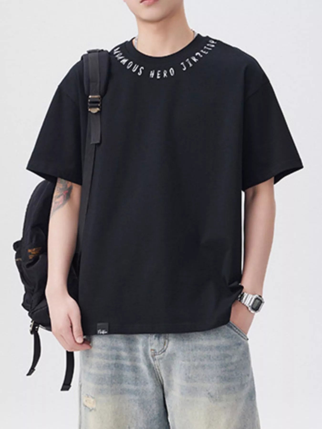 Men's Plus Size Round Neck Short Sleeve T-Shirt