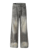 Men's Paint Splatter Wide Leg Jeans