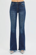 RISEN Full Size Tummy Control Mid Rise Flare Jeans Plus Size