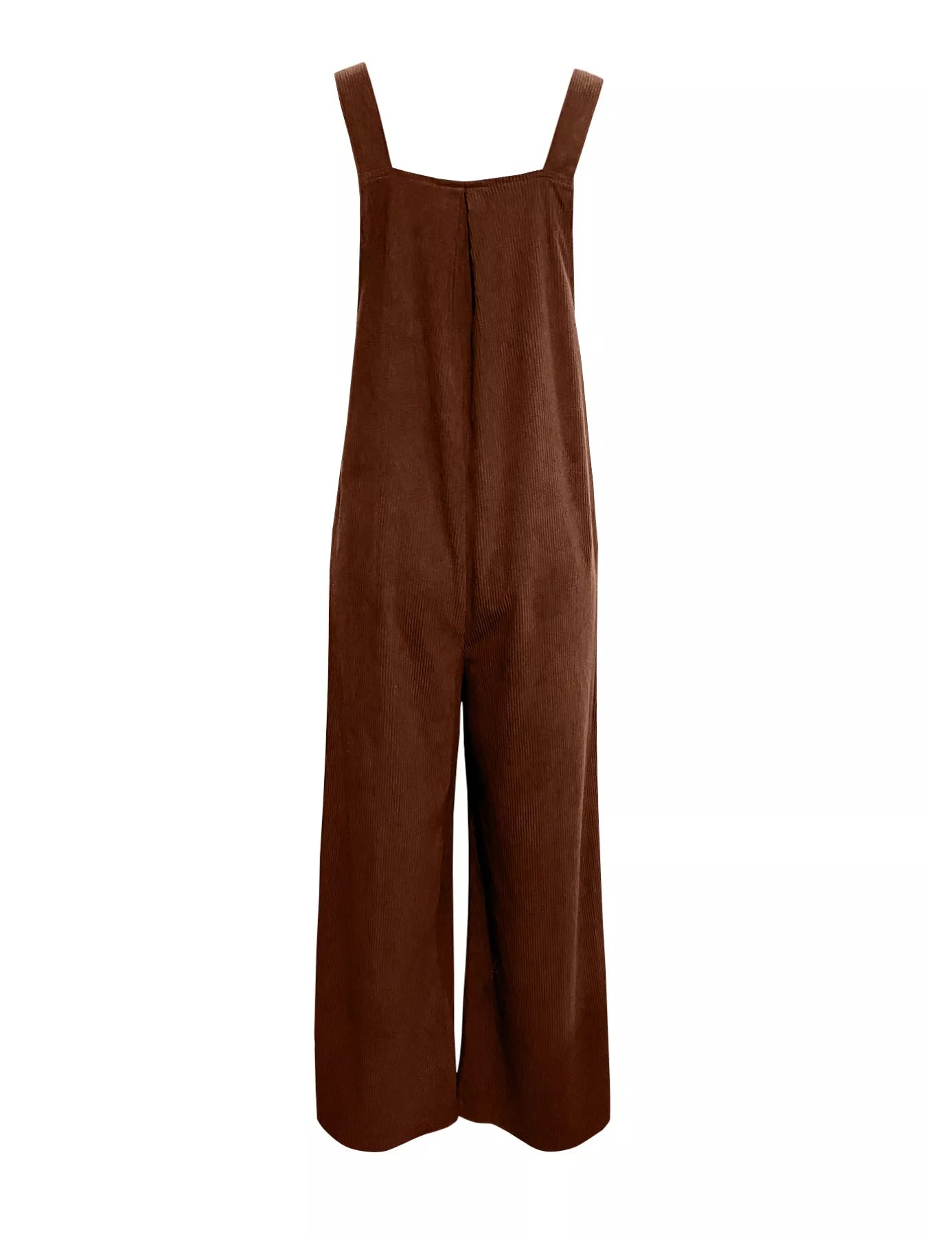Front Ruched Wide Leg Jumpsuit with Pockets