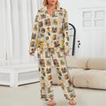 Baha Ranch Vintage Cowgirl Collage Western Rodeo Satin Pajamas