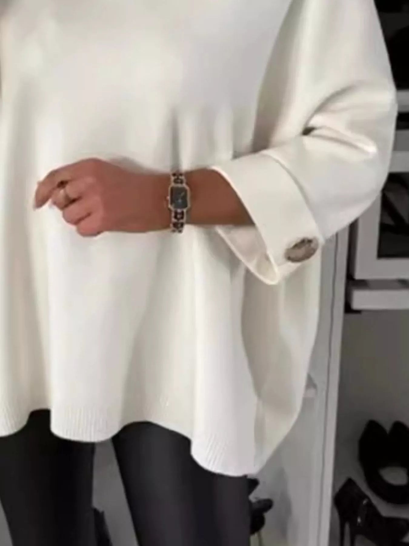 Full Size Round Neck Drop Shoulder Top with Ribbed Trim Plus Size