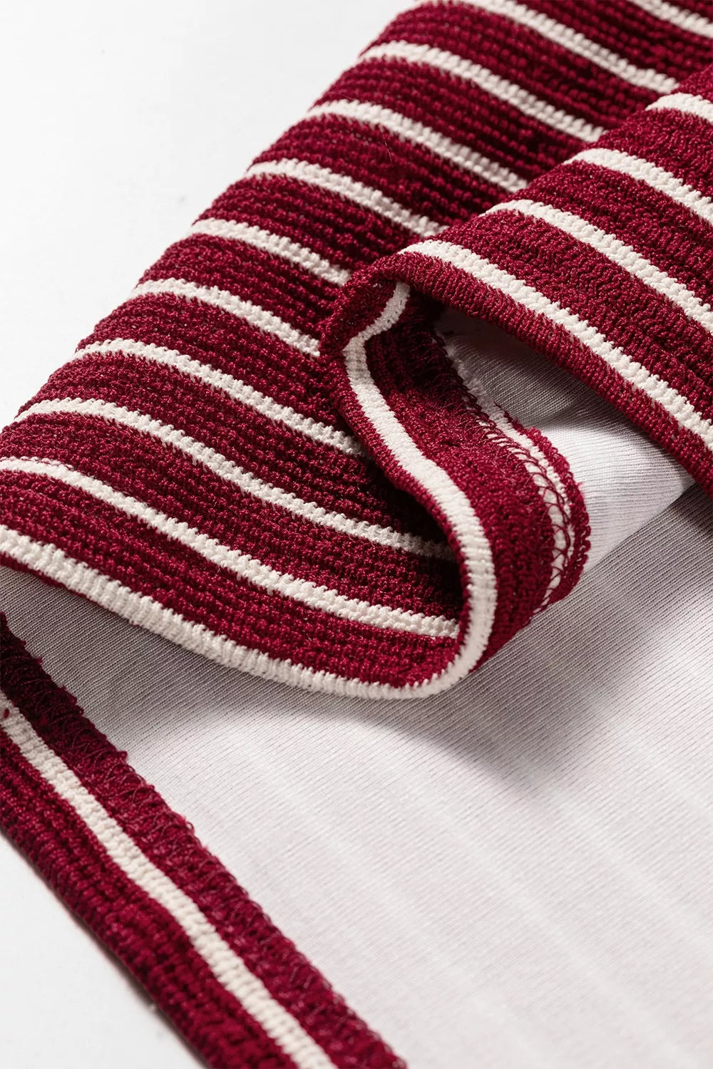 Stripe Drop Shoulder Long Sleeve Top