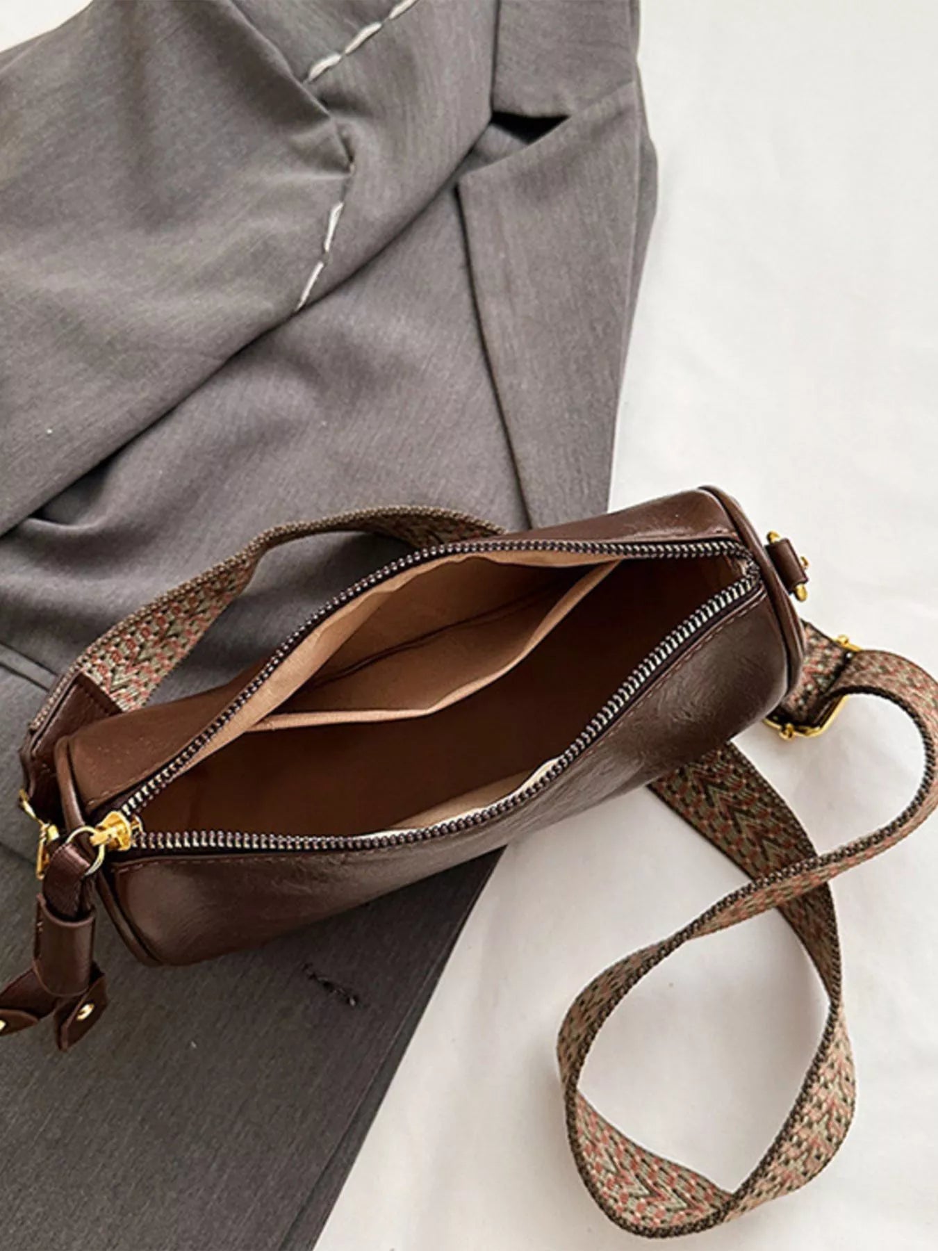 Wide Strap Crossbody Bag