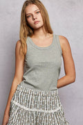 POL Round Neck Ribbed Tank