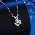 1 Carat Moissanite 925 Sterling Silver Pendant Necklace