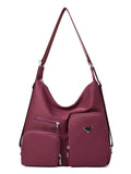 Multi-Pocket Lightweight Nylon Shoulder Bag